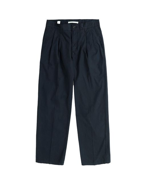 Norse Projects Blue Benn Relaxed Typewriter Pleated Trousers for men