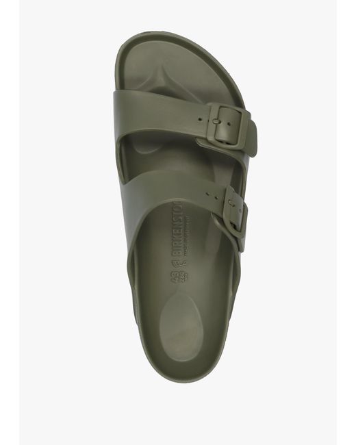 Birkenstock Green Birkenstock Men'S Arizona Eva Khaki Two Bar Mules Mens Eu Sizes: 41, Colour: Khaki Leather for men