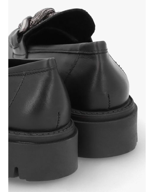 Daniel Lisbon Black Leather Link Chain Chunky Loafers