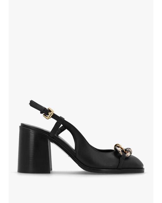 See By Chloé Black Chain Line Block Heel Pumps L