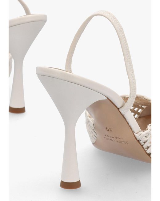 Daniel Tiffi White Leather Woven Sling Back Court Shoes