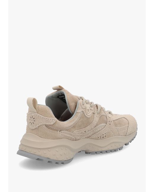 Flower Mountain White Wave Hairy Suede Trainers