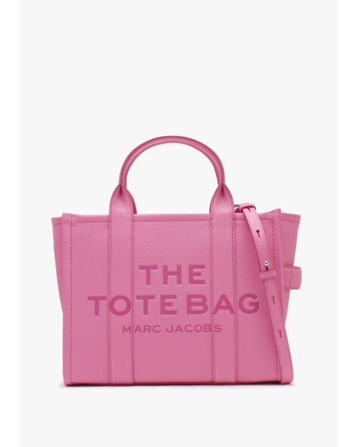Marc Jacobs The Leather Medium Candy Pink Tote Bag | Lyst