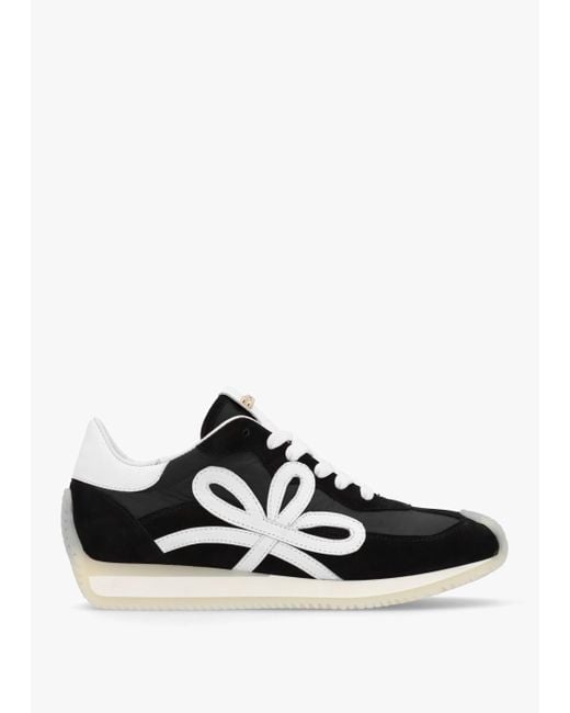 Daniel Movie Black & White Suede Runner Trainers