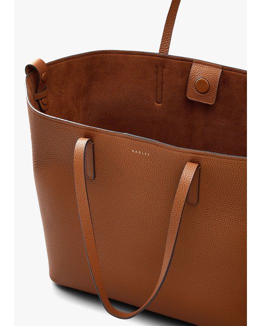 Radley Brown Large Dukes Place Open Top Saddle Leather Tote Bag