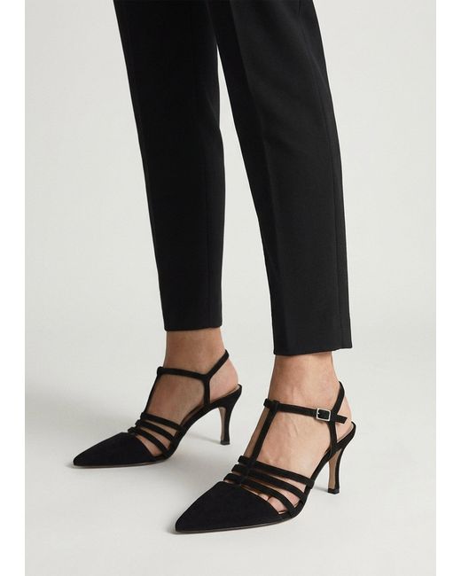 Daniel Black Sade T Bar Heeled Court Shoes