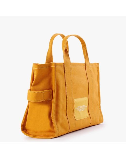 Marc Jacobs Yellow The Small Traveler Sunflower Canvas Tote Bag