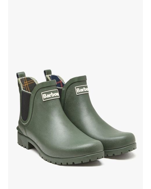 Barbour Green Wilton Rubber Welly Boots