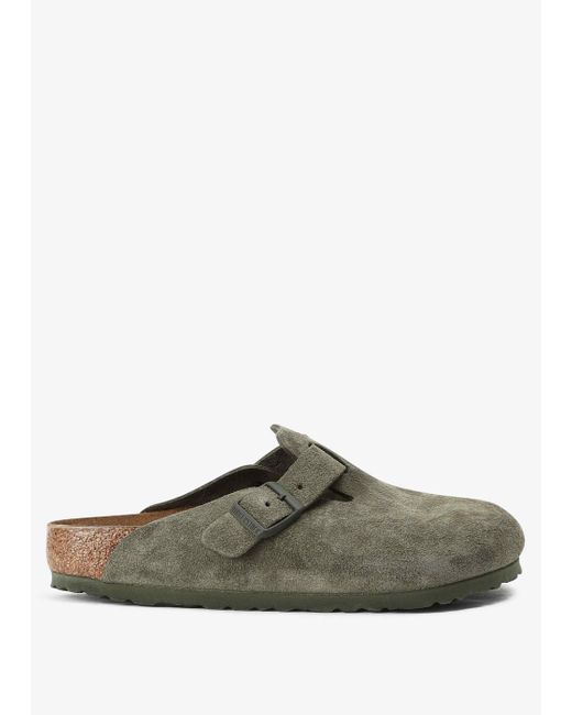 Birkenstock Boston Thyme Suede Leather Thyme Clogs in Green Lyst