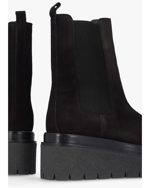 Alpe Alpine Black Suede Tall Chelsea Boots