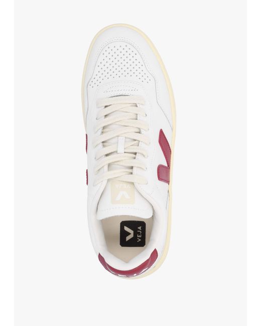Veja Pink V-90 O.T Leather Extra Marsala Trainers
