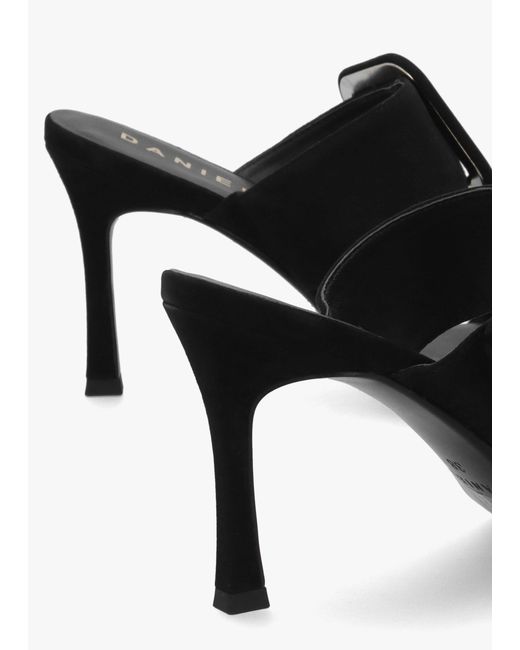 Daniel Black Eilish Buckle Heeled Mules