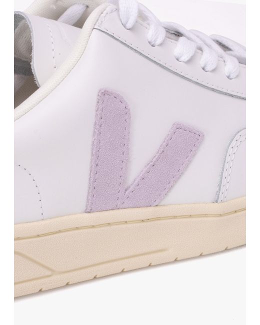 Veja Pink V-12 Leather Extra Parma Trainers
