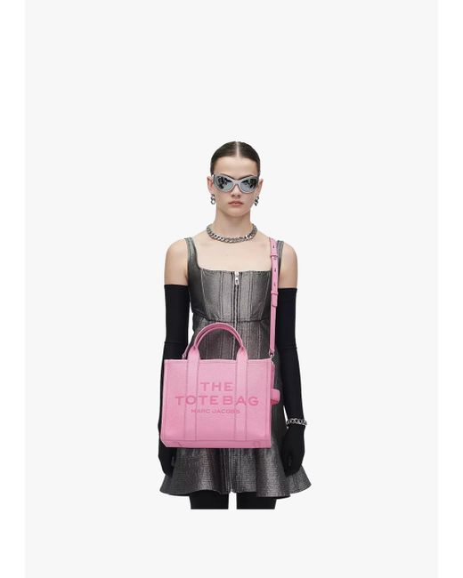 Marc Jacobs The Leather Medium Candy Pink Tote Bag