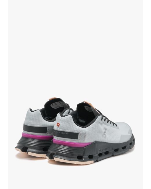 On Shoes Gray Cloudnova Form Glacier Aurora Trainers