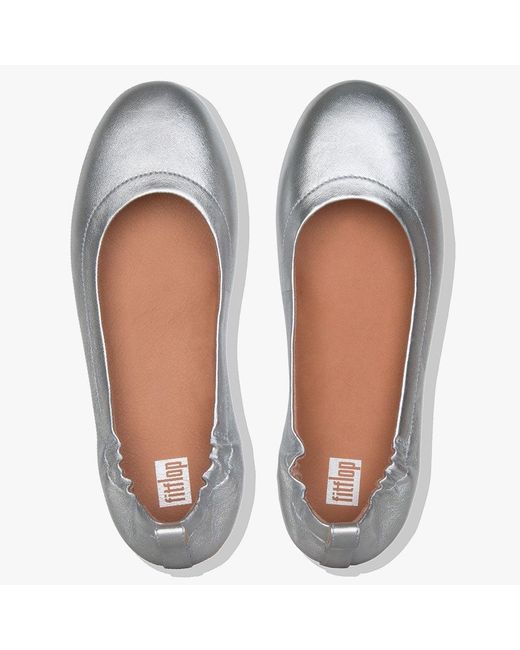 Fitflop Allegro Ballet Flats in Silver 