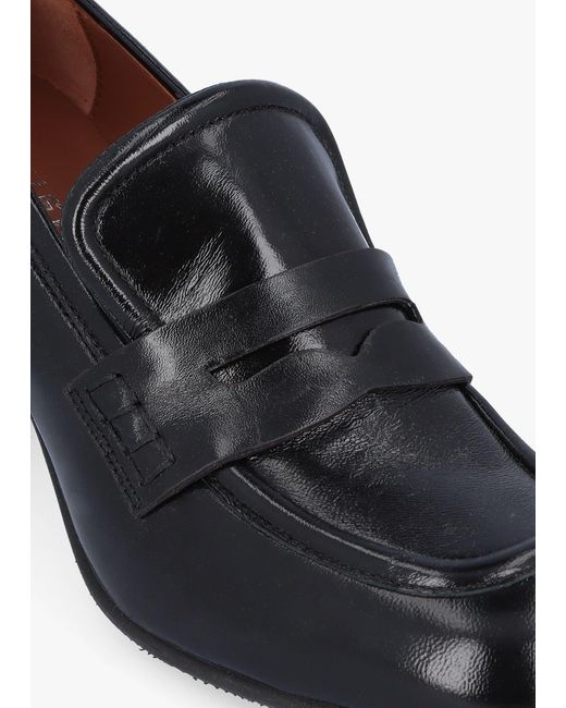 Daniel Black Mirror Leather Heeled Loafers