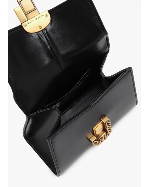 Marc Jacobs The St. Marc Mini Top Handle Black Leather Bag