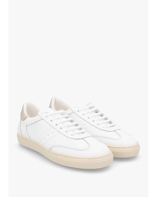 Daniel Thamby White Leather Low Profile Trainers