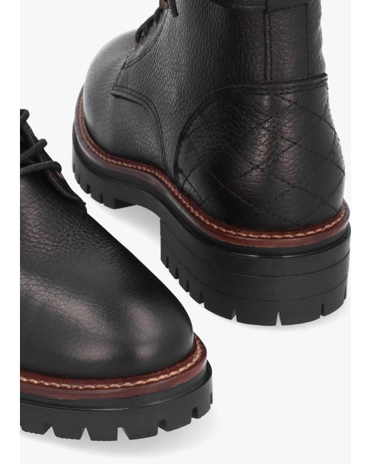 Barbour Black Heidi Pebbled Leather Camando Ankle Boots