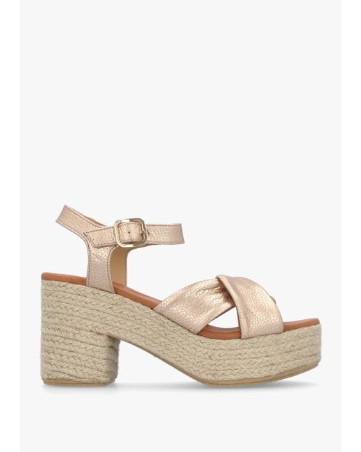 Daniel Natural Jelly Rose Cross Strap Jute Block Heel Sandals