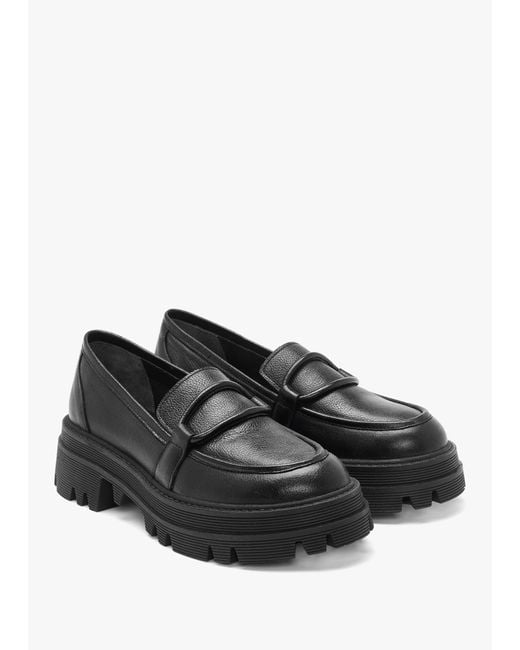 Daniel Vover Black Leather Chunky Loafers