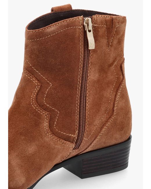 Caprice Brown Western Ankle Boots