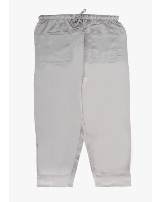 Daniel Gray Grey Satin Look Fisherman Trousers