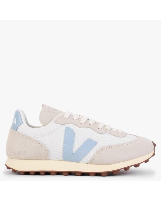 Veja Synthetic Rio Branco Alveomesh Gravel Steel Trainers in Blue Suede ...