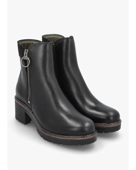 Barbour Black Dahlia Block Heel Ankle Boots