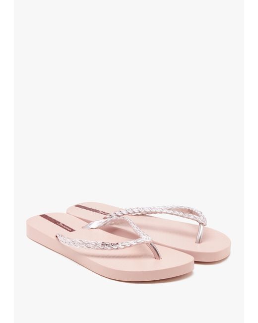 Ipanema Pink Exuberance Chrome Rose Gold Flip Flops