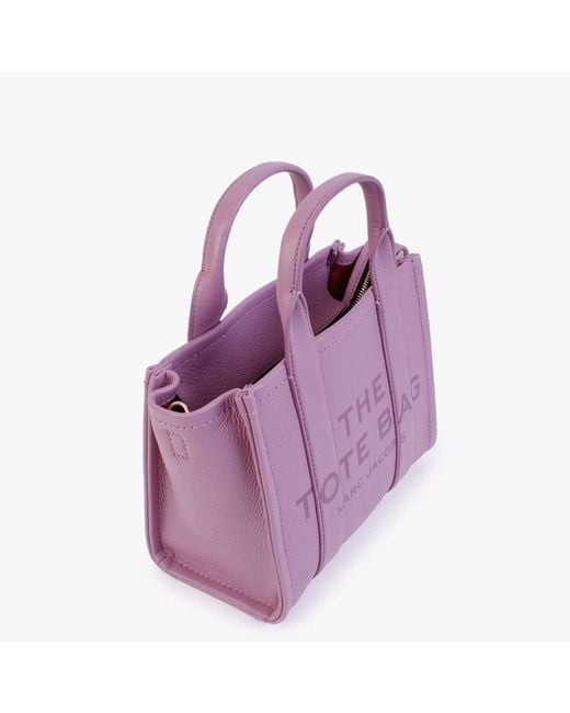 Marc Jacobs The Leather Mini Orchid Haze Tote Bag in Purple | Lyst