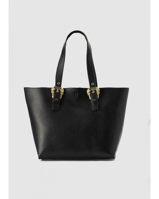 Versace Jeans Black S Baroque Buckle Tote Bag