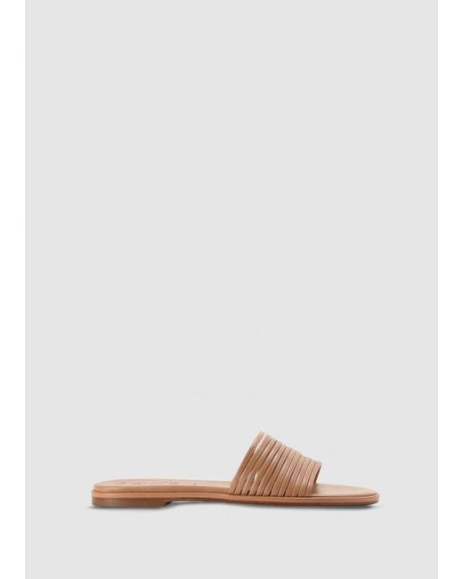 Aeyde Pink Noa Tan Leather Mules