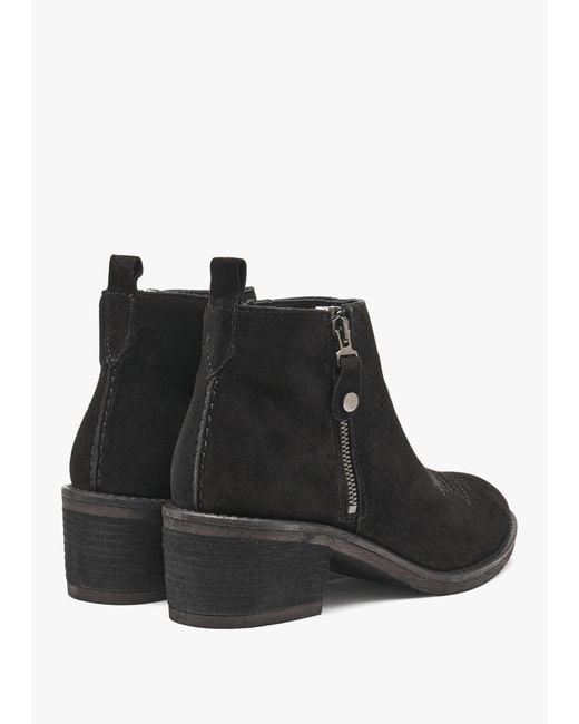 Alpe Black Ackie Western Ankle Boots