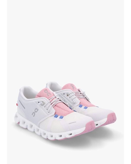 On Shoes White Women's Cloud 5 Push Ivory Blossom Trainers