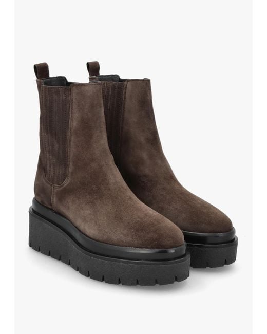 Alpe Alpie Brown Suede Crepe Sole Chelsea Boots