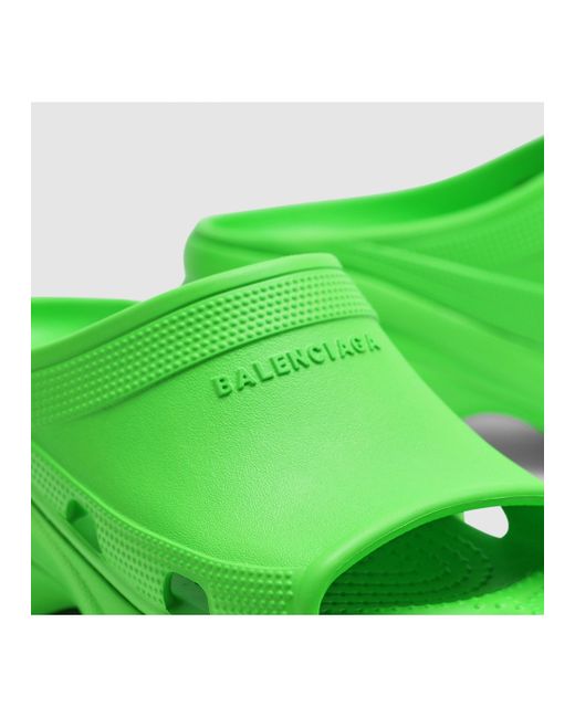 Balenciaga Crocs Green Pool Slides Lyst