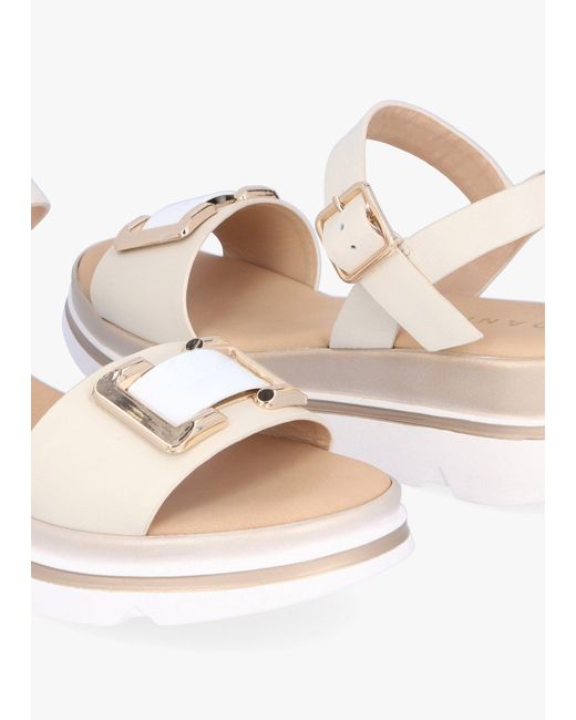 Daniel Natural Resan Cream Leather Sandals