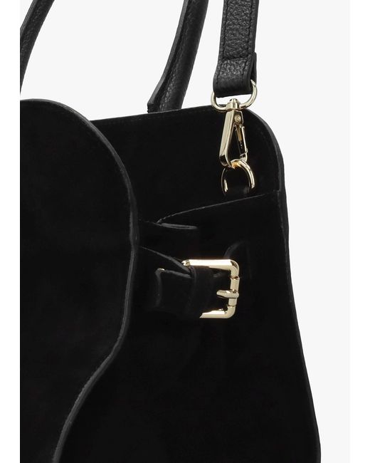 Daniel Black Lilah Leather & Suede East West Shoulder Bag