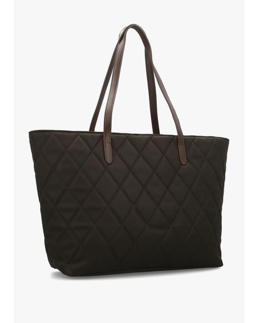 Barbour Black Quilted Tote Bag