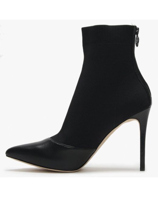 michael michael kors vicky logo tape knit ankle boot