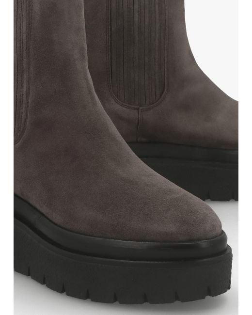Alpe Brown Alpie Grey Suede Crepe Sole Chelsea Boots