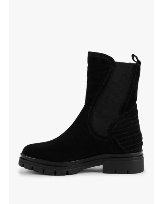 Daniel Sana Black Suede High Shaft Chelsea Boots