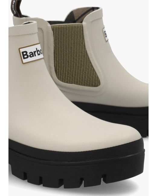 Barbour Multicolor Halton Light Oak Bleached Ankle Wellington Boots