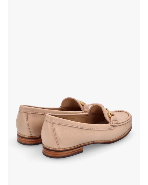 Daniel Pink Galtro Nude Tumbled Leather Snaffle Loafers