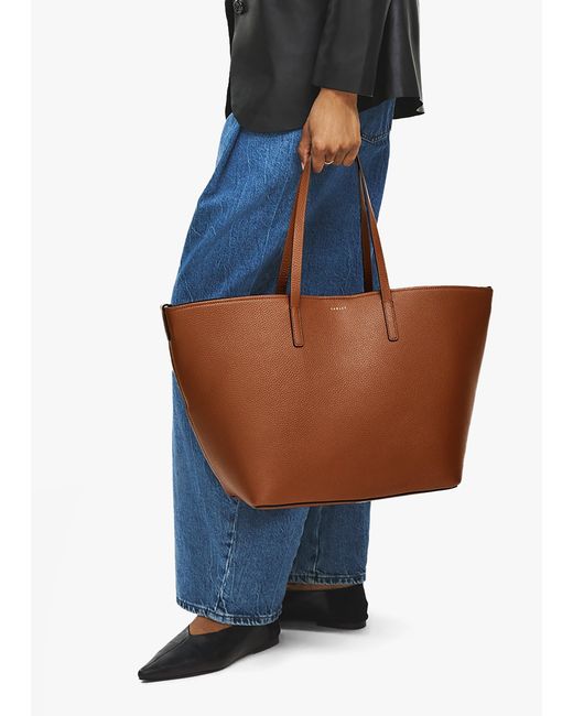 Radley Brown Large Dukes Place Open Top Saddle Leather Tote Bag