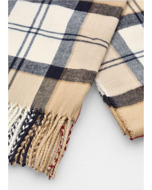 Barbour Natural Dover Hessian Tartan Beanie & Hailes Scarf Gift Set