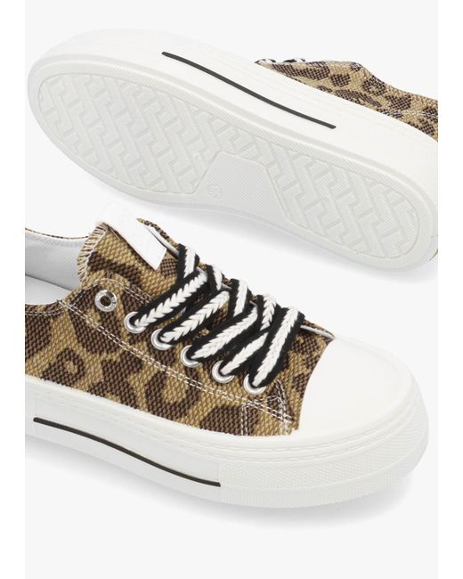 Moda In Pelle White Betta Leopard Chunky Platform Trainers