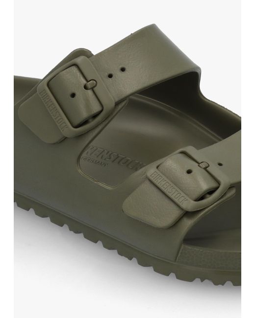 Birkenstock Green Birkenstock Men'S Arizona Eva Khaki Two Bar Mules Mens Eu Sizes: 41, Colour: Khaki Leather for men